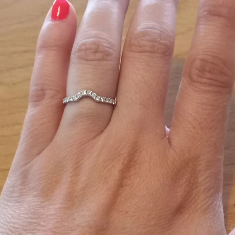 18k gold diamond enhancer / guard ring sz 6.5 - Picture 3 of 6